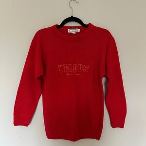 Gianni Versace Versus Red Cashmere Sweater